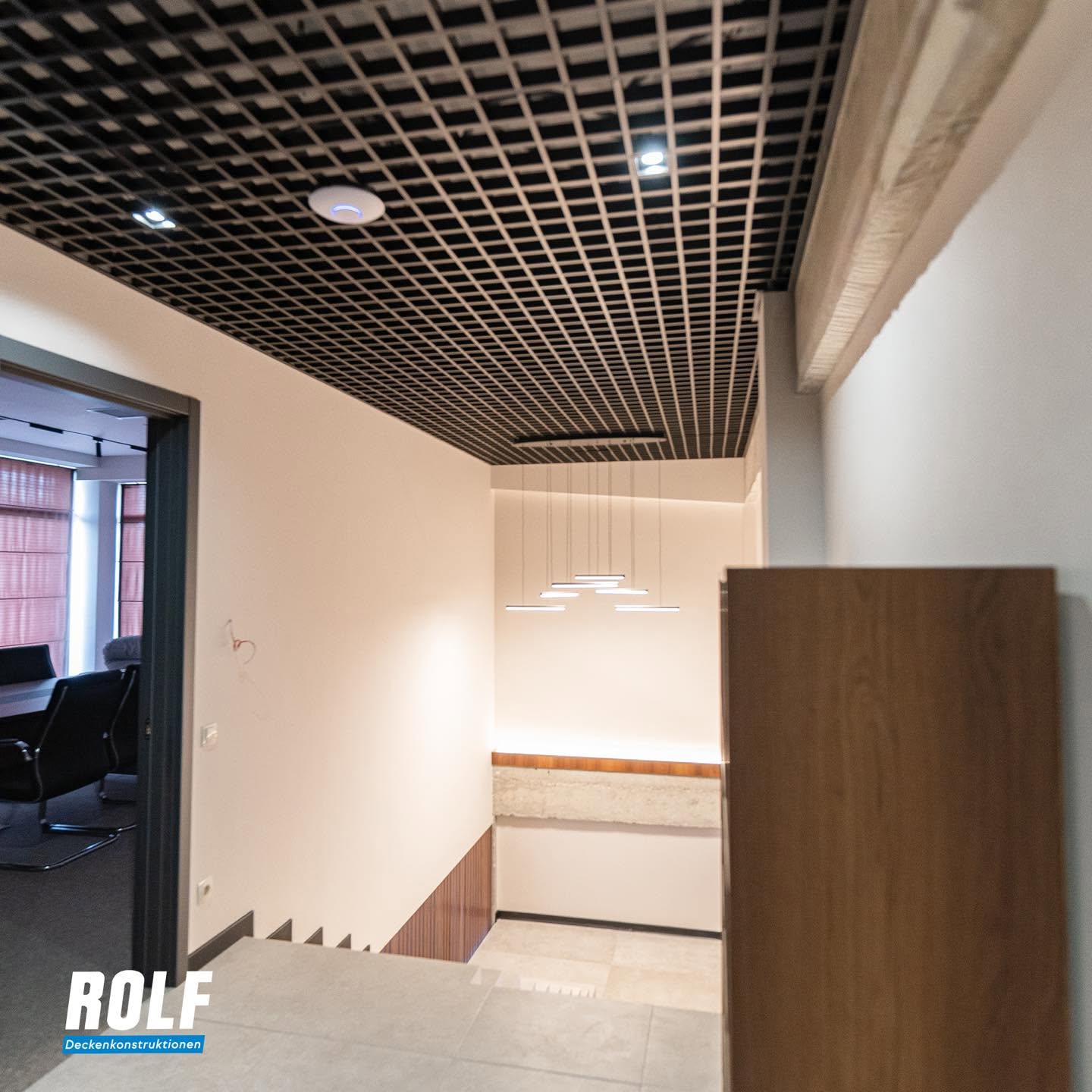 CROSS MOTORS Office | Another completed project by ROLF 11 CROSS MOTORS Office | Another completed project by ROLF გრილიატოს ჭერი Grilyato ceiling opencell ROLF როლფ