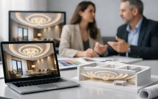ჭერის 3D ვიზუალიზაციის მომსახურება პროექტამდე